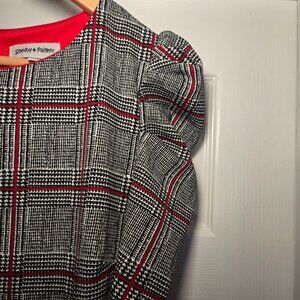 Shelby & Palmer Plaid Puff Sleeve Shift Dress | Size 14